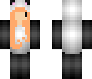 chibi panda girl with orange hair