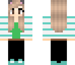 cute cat girl in stripes