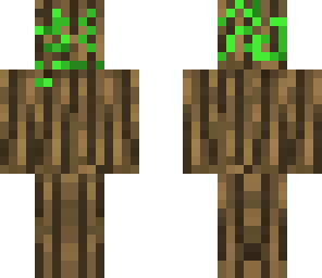 log with leaves