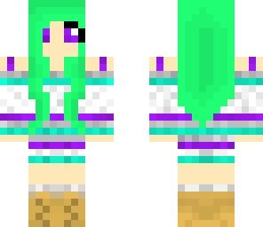 mint hair girl