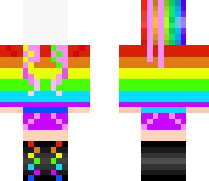 rainbow pink girl