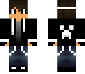 hooded black white teen