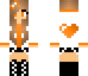 orange heart girl