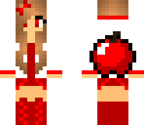 red apple girl