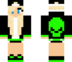 blonde green skull