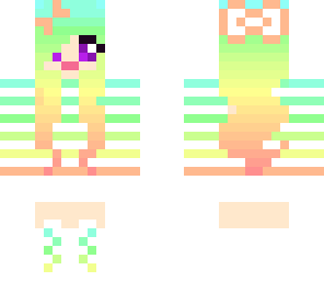 cutesy happy rainbow girl