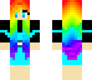 girl with rainbow hair