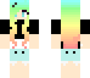 girl with rainbow hair