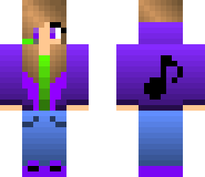 cute purple music girl