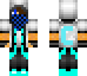 bright blue assassin with bandana