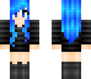 electric blue hair