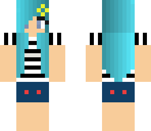 blue haired girl