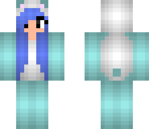 blue haired girl