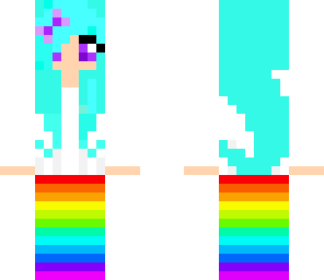 blue rainbow girl