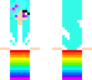 blue rainbow girl