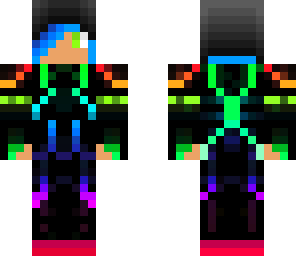 rainbow hooded teen