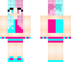 blue and pink girl