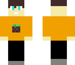 minecraft guy with grass shirt