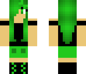 green haired girl