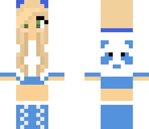 blue panda girl