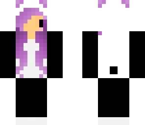 purple haired panda girl