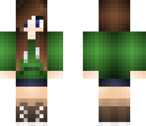 green hoodie girl augustsun