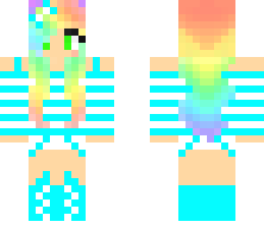 blue rainbow girl