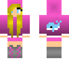 whale girl pink