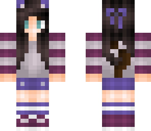 grey and purple cat girl