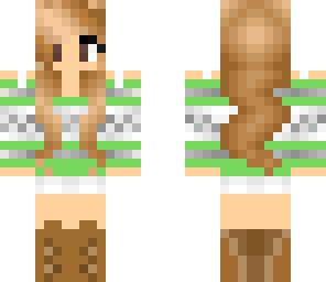 green winter girl