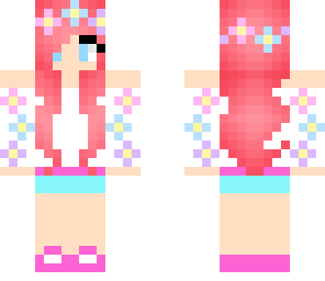 pink floral girl