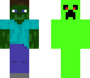 zombie skeleton creeper whiterskeleton