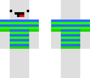 white guy in a blue and green striped shirt