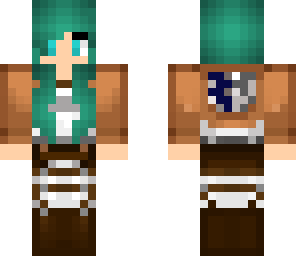 attack on titan aqua hair