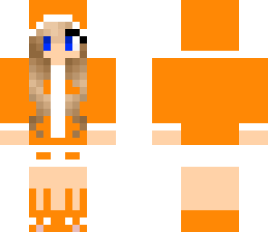 orange girl bunny slippers