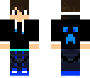 minecraft guy blue