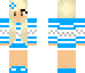 winter blue girl