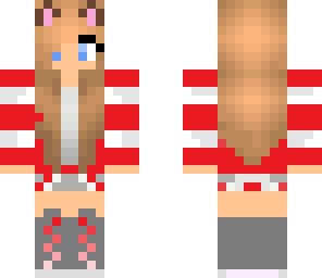 edited red cat girl