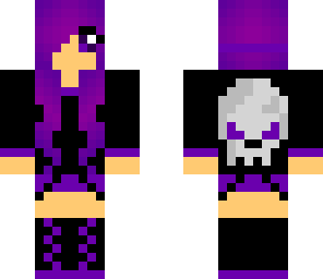purple skull girl