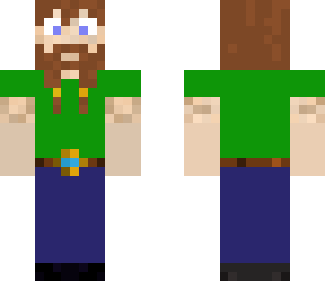 man with long beard and jeans
