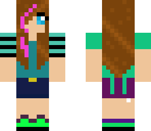 cool colorful girl
