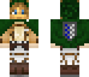 link with hood and bangs in aot suit