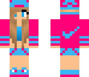 pink and blue nike girl