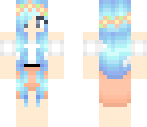 long blue hair