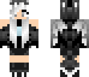 black and white dragon girl