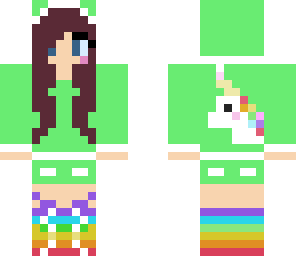mint green unicorn girl