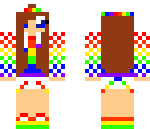 cute rainbow skateboarder