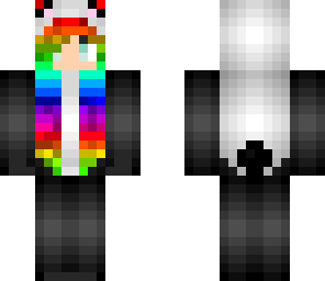 rainbow hair panda
