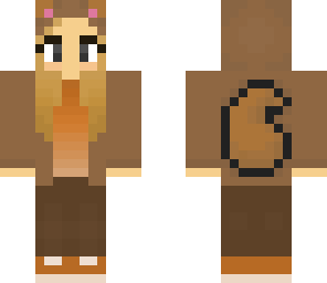 fall squirrel girl with hat