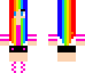 rainbow hair girl